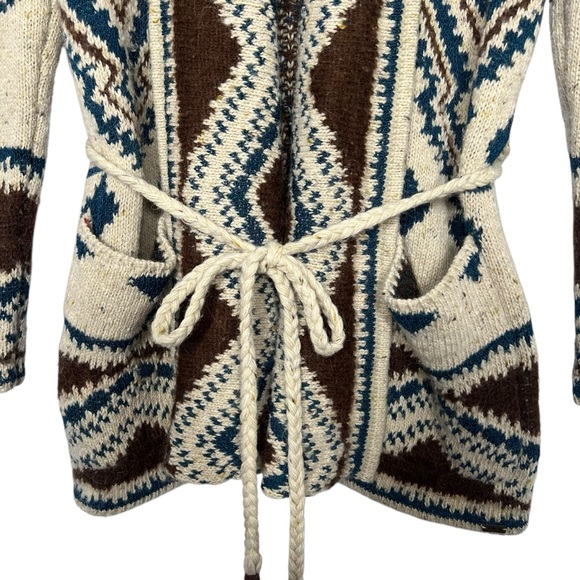 Ralph Lauren Denim & Supply Vintage Aztec Pattern Belted Cardigan Size XS - Picture 5 of 10